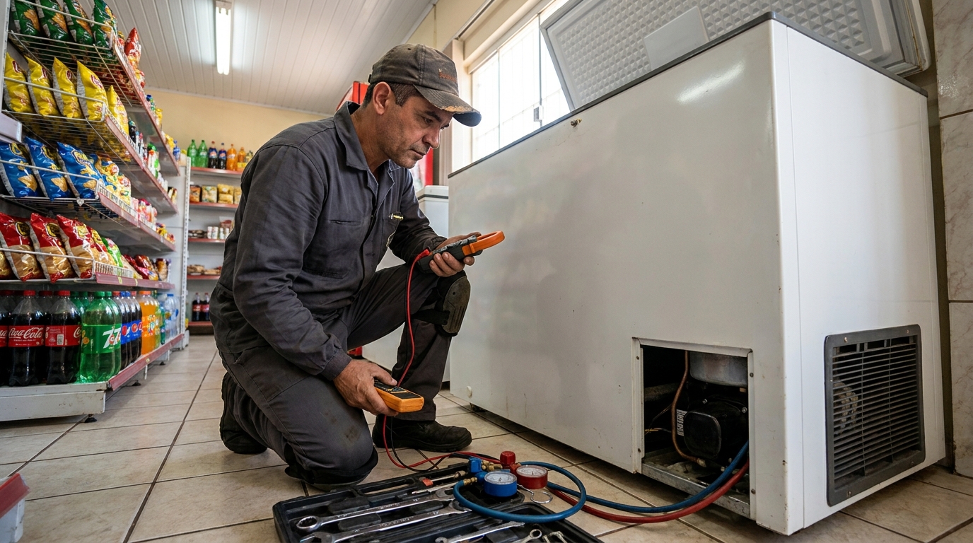 Conserto de placa eletrônica de freezer na Aldeota, Fortaleza‑CE