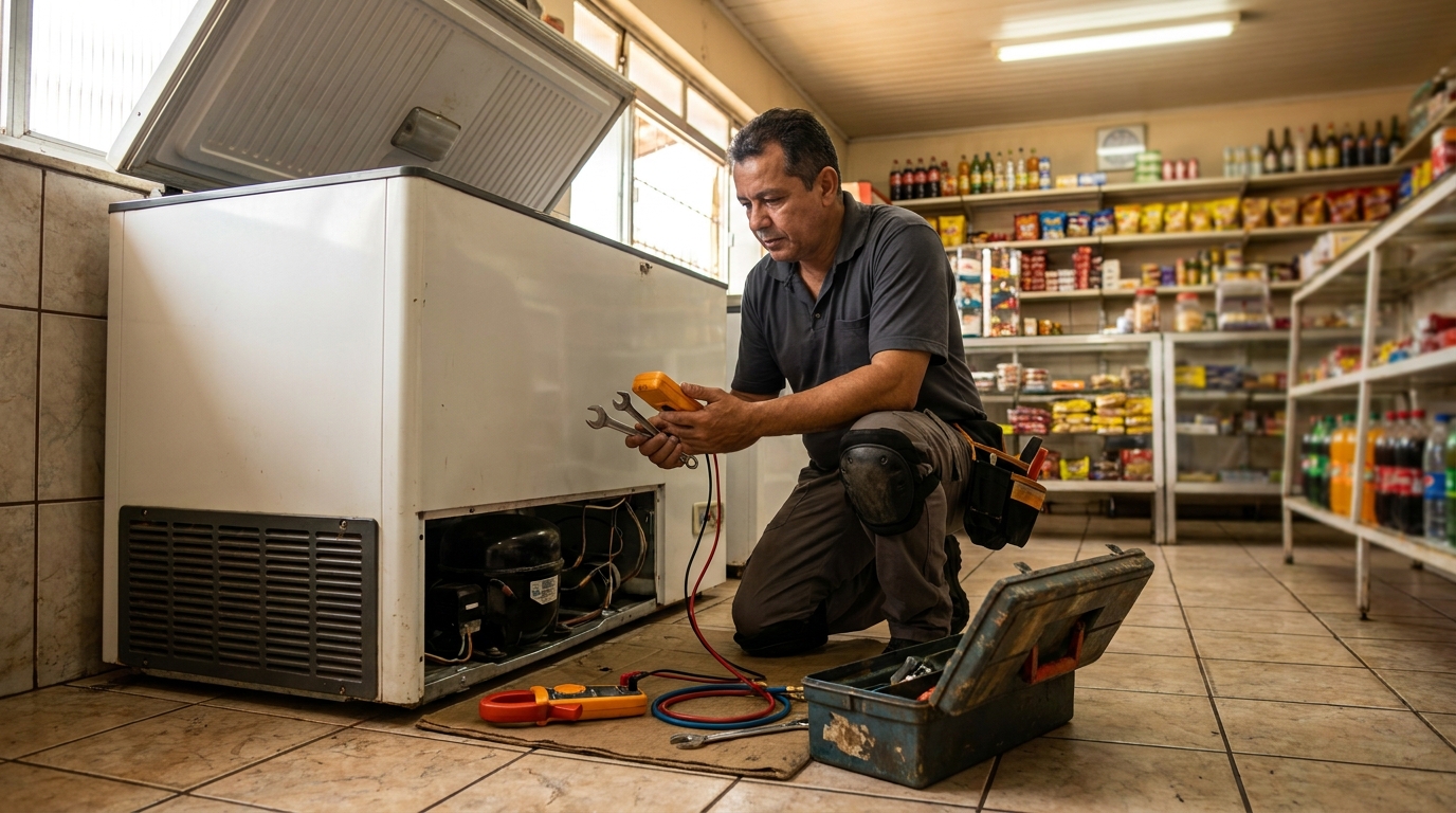 Técnico de conserto de freezer em residência na Aldeota, Fortaleza‑CE